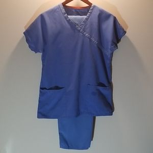 ENCOMPASS Top & Bottom Blue Scrubs Size Small